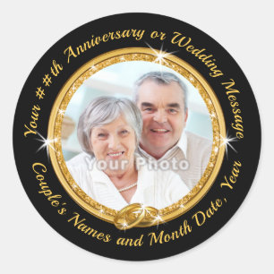 Stickers Stickers Enveloppe Or Photo Personnalisée