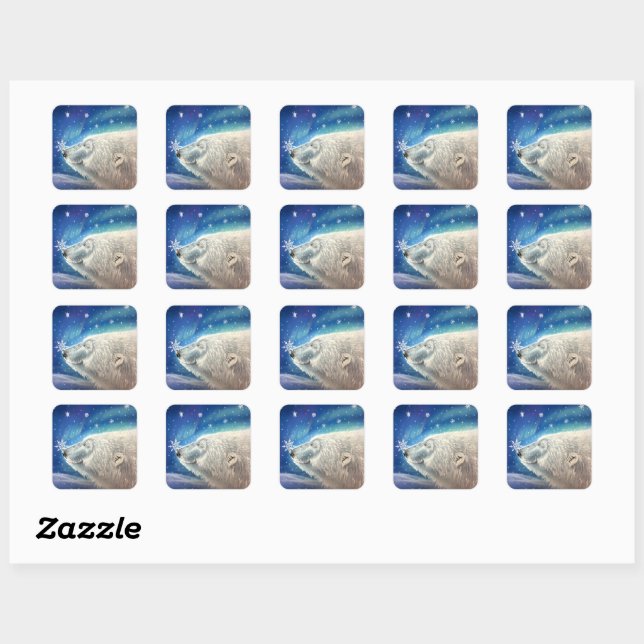 Stickers Stickers Snowflakes Ours Polaire (Feuille)