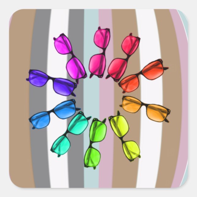 Stickers Stripes et lunettes de vue (Devant)