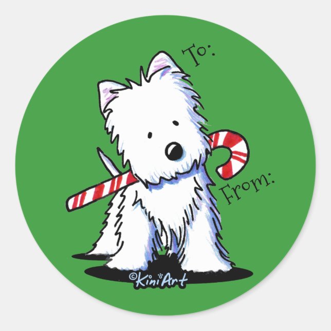 Stickers Sucre de canne Westie (Devant)