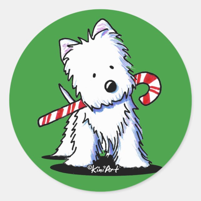 Stickers Sucre de canne Westie (Devant)