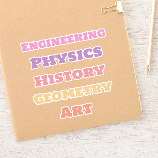 Stickers Sujet de l'école, esthétique (Carnet)