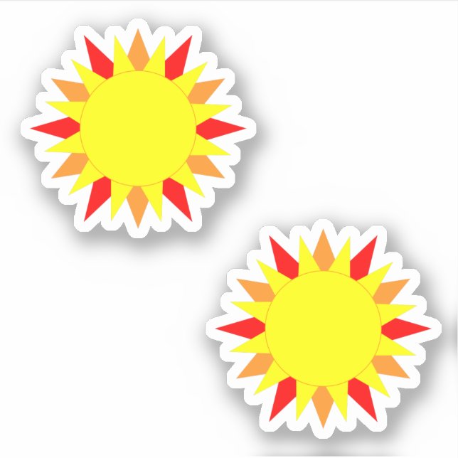 Stickers Sun de demi-taille (Devant)