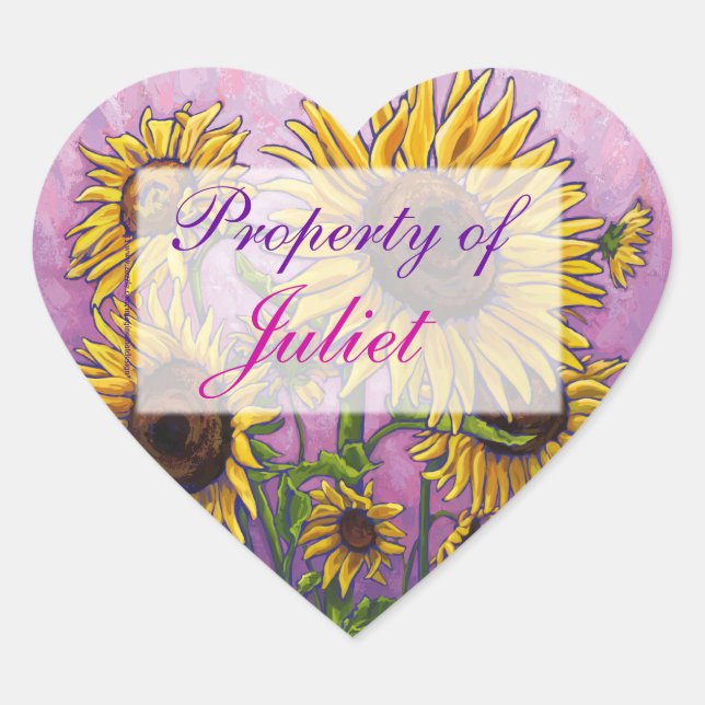 Stickers Sunflower Heart Book (Devant)