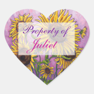 Stickers Sunflower Heart Book