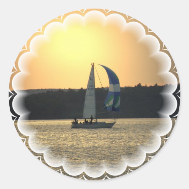 Stickers Sunset pour voilier Spinnaker (Devant)