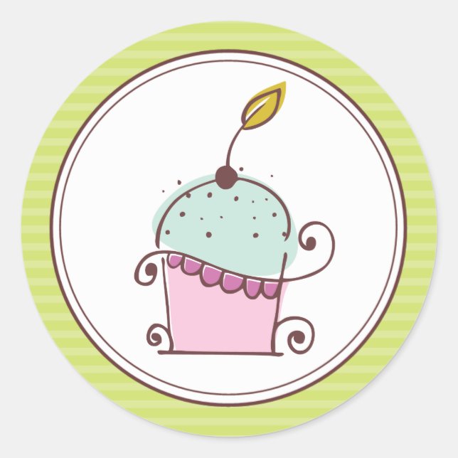 Stickers Super Cute Cupcake (Devant)