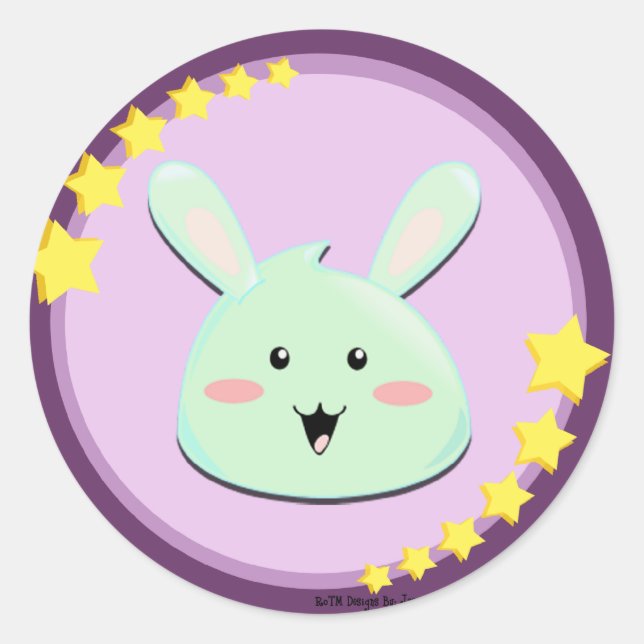 Stickers Super mignonne MoonBunny (Devant)