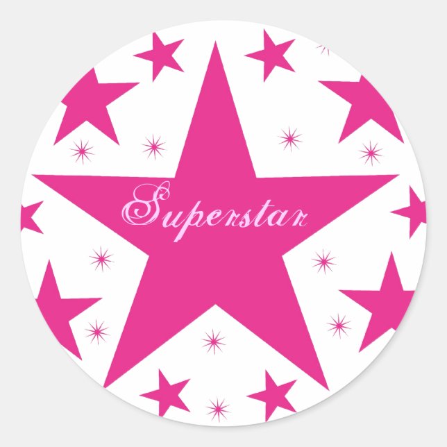 Stickers Superstar, rose (Devant)