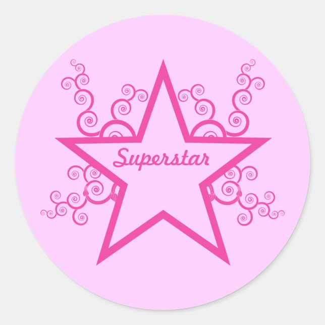 Stickers Superstar Swils, Rose clair (Devant)