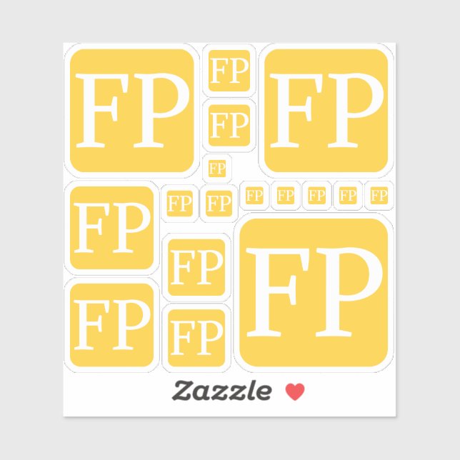 Stickers sur mesure FP Small 4" x 4" par Janz (Feuille)
