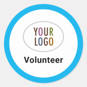 Stickers sur mesure Volontaire rond avec logo