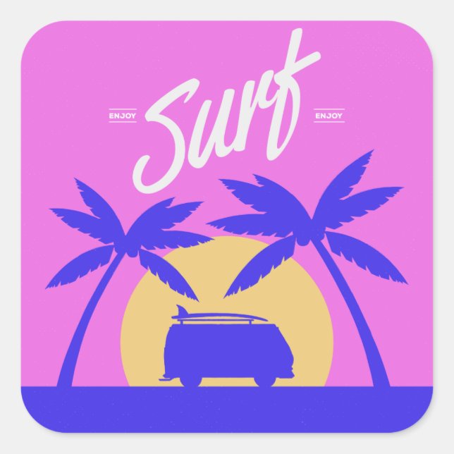 stickers Surf été (Devant)