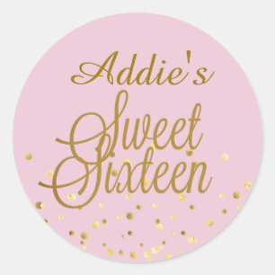 Stickers Sweet 16 Gold Dot