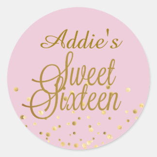 Stickers Sweet 16 Gold Dot