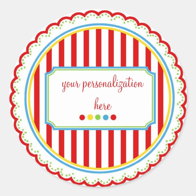 Stickers Sweet Stripes - Couleurs primaires (Devant)
