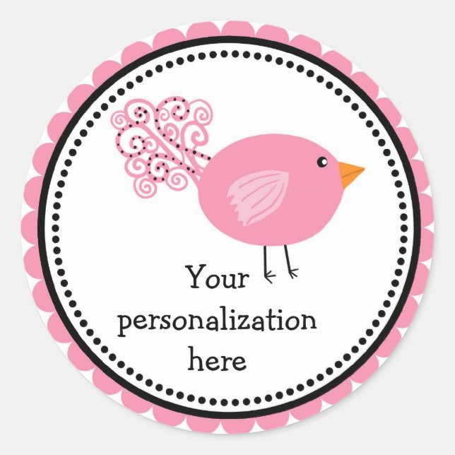 Stickers Swirlybird - Rose (Devant)