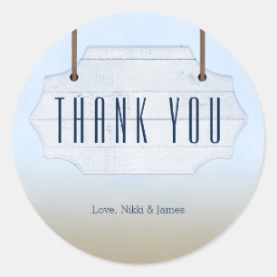 Stickers Symbole de bois blanc Mariage de plage Fa