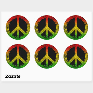 Stickers Symbole de Paix cool Grunge Reggae Rasta