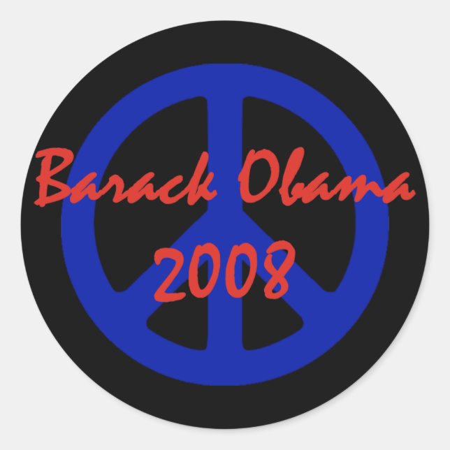 Stickers Symbole de Paix Obama 2008 (Devant)