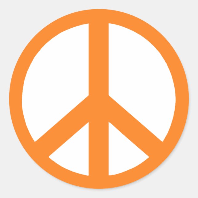 Stickers Symbole de Paix Orange (Devant)
