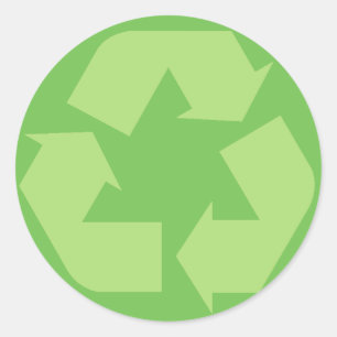 Stickers Symbole de recyclage vert