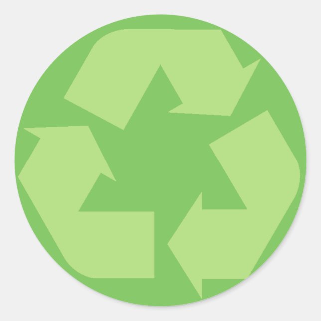 Stickers Symbole de recyclage vert (Devant)