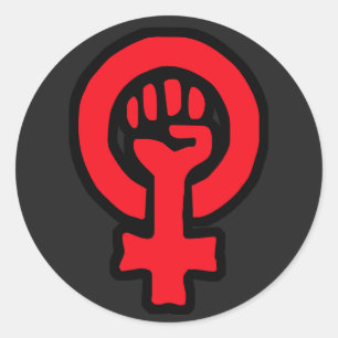 Stickers Symbole Féministe Rouge Personnalisé 6 Pa