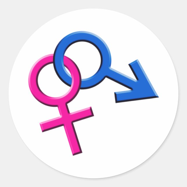 Stickers Symboles hommes et femmes connectés 003 (Devant)