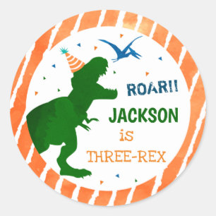 Stickers T-rex Dinosaur Trois Rex Party Faveur
