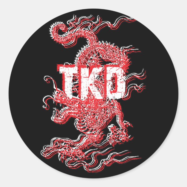 Stickers Tae Kwon Do Dragon (Devant)