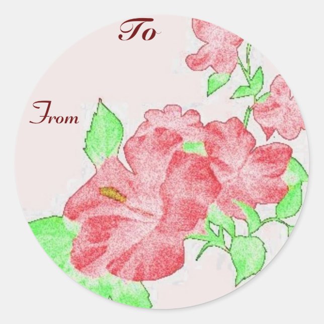 Stickers Tag Hibiscus (Devant)