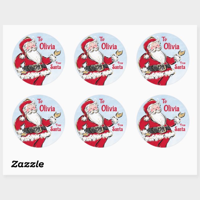 Stickers Tag père Noël Christmas de Père Noël (Feuille)