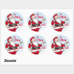 Stickers Tag père Noël Christmas de Père Noël<br><div class="desc">Balise-cadeau de Noël du Père Noël mignon Stickers qui disent de Père Noël,  Customisez avec les noms À et De pour répondre à vos besoins. Amusant pour les enfants le matin de Noël pour voir des étiquettes spéciales de Père Noël. Les autocollants permettent de mettre facilement des cadeaux.</div>