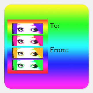 Stickers Tag Psychedelic Bright Eyes