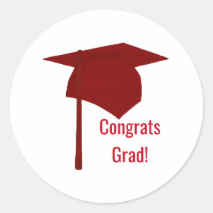 Stickers Tassel de la casquette de graduation Red 