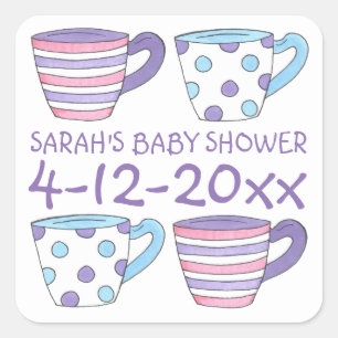Stickers Tea Party Tea Party Baby shower Tea Party