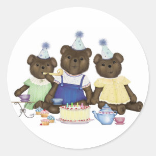 Stickers Tea Party Teddy Bear