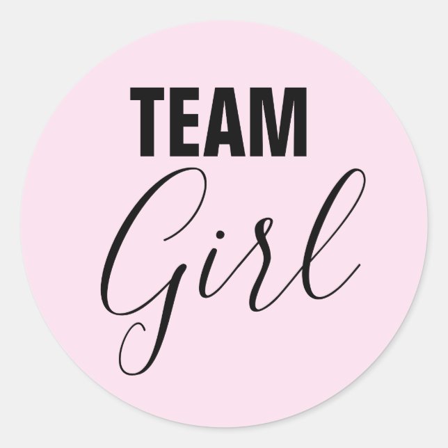 Stickers Team Girl Pink Gender Revela (Devant)