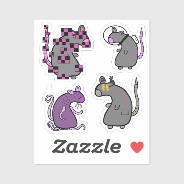 Stickers Tech Rat (Feuille)