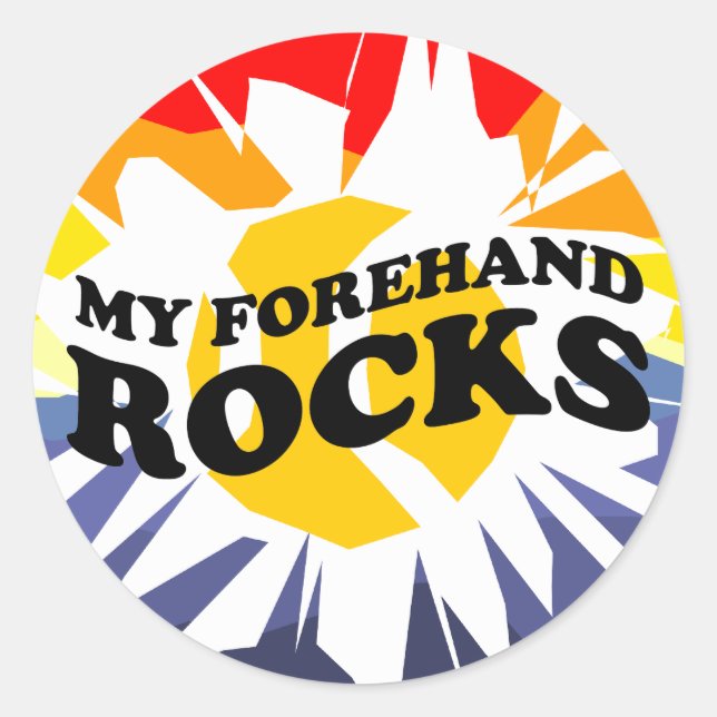 stickers tennis rond avec un dicton ou un slogan a (Devant)