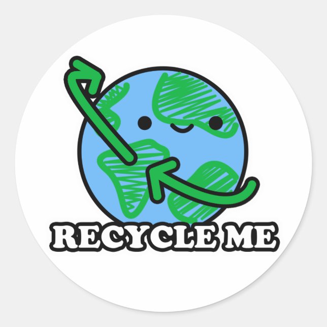 Stickers Terre "Recycle Me" (Devant)