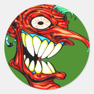 Stickers tête folle petit