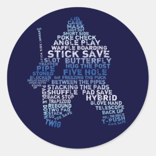 Stickers texte de gardien de hockey