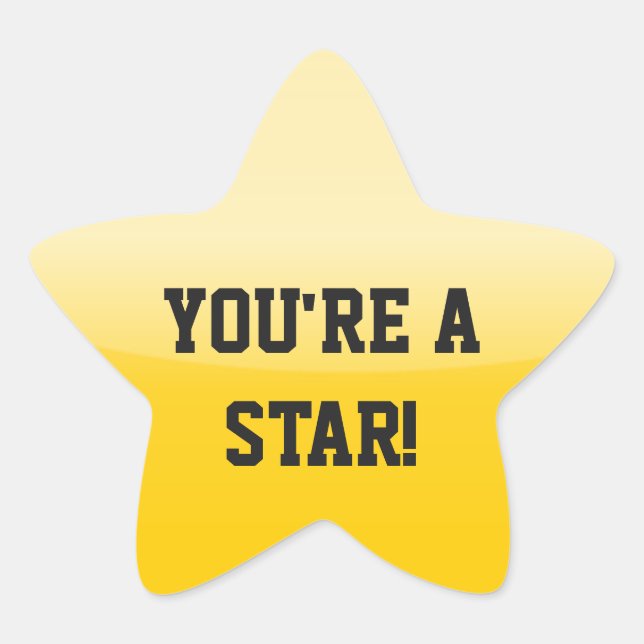 Stickers texte personnalisé Bright Yellow Gold Sta (Devant)