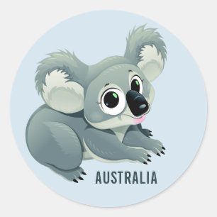 stickers texte personnalisé Cute Koala