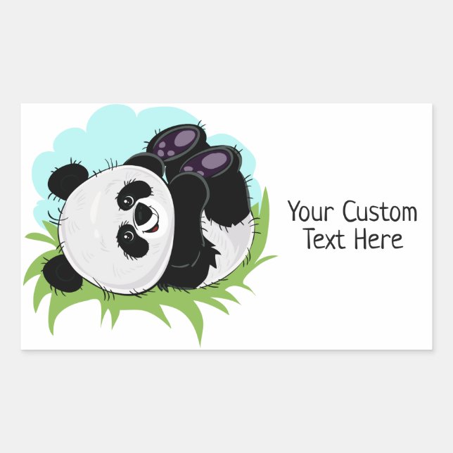 stickers texte personnalisé Cute Panda (Devant)