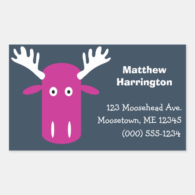 stickers texte personnalisé Moose Head Pop Art (Devant)