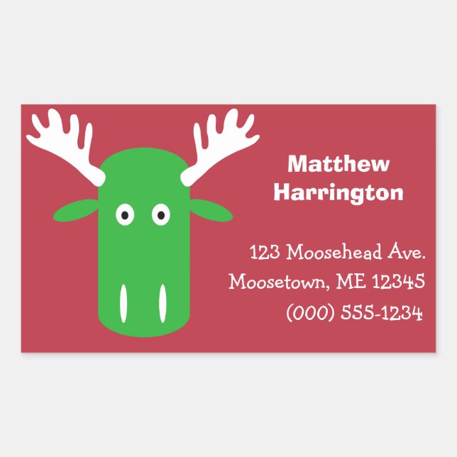 stickers texte personnalisé Moose Head Pop Art (Devant)