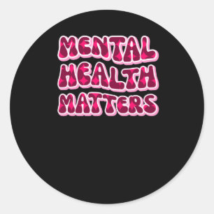 Stickers Texte rose S Santé mentale